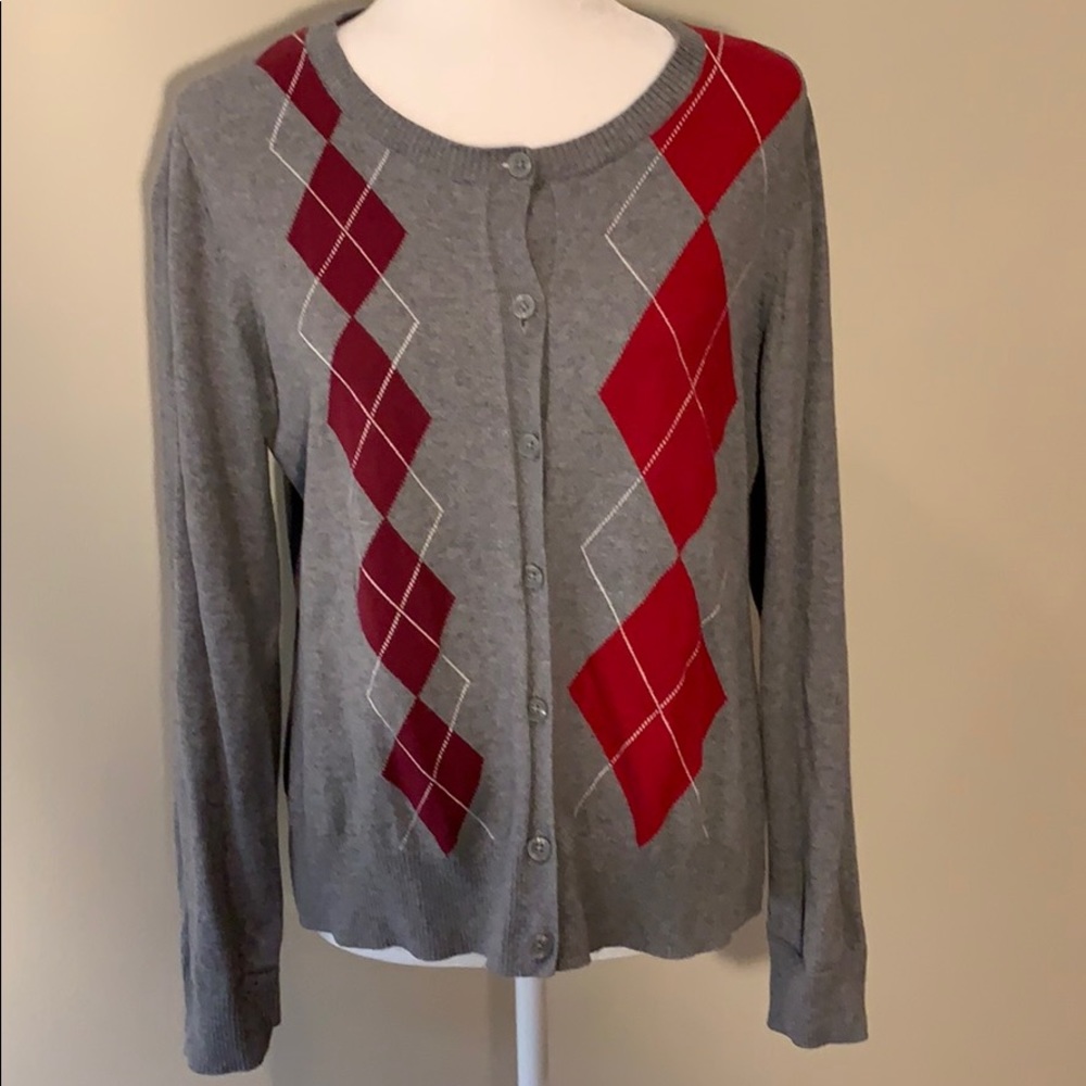 Argyle cardigan